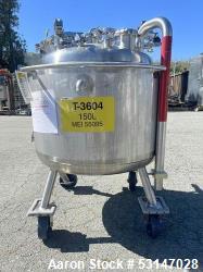 Precision Stainless 150 Liter (40 Gallon) 316L Stainless Steel Reactor Vessel.