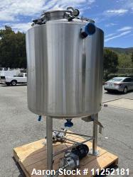 Used-T&C Stainless 1,400 Liter (370 Gallon) 316L Stainless Steel Agitated Reacto