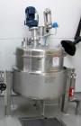 Used-300 liter HM Rustfri kettle, stainless steel construction, jacketed for 2.7 bar(39 psi at 150 c, top entering .75 kw Ek...