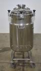 Used Alloy Products 30 Gallon Pressure Vessel / Mix Tank, Stainless Steel, Vertical. Approximate 18