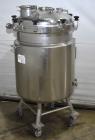 Used Alloy Products 60 Gallon Pressure Vessel / Mix Tank, Stainless Steel, Vertical. Approximate 24