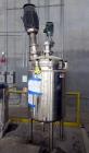 Used- T&C Stainless Steel Agitated Reactor, 150 Gallon, 316/316L Stainless Steel, Vertical. Approximate 32
