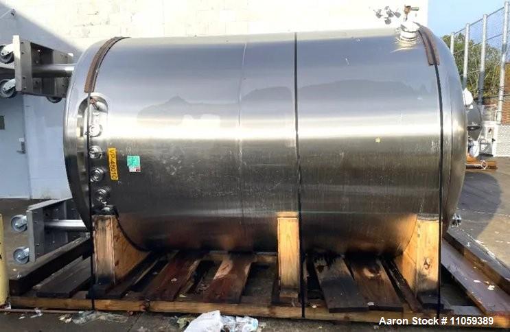 Used Holloway 316L Stainless Steel 9,500 Liter (2,500 Gallon) Sanitary Reactor/Fermenter – 45 PSI / FV (2015)