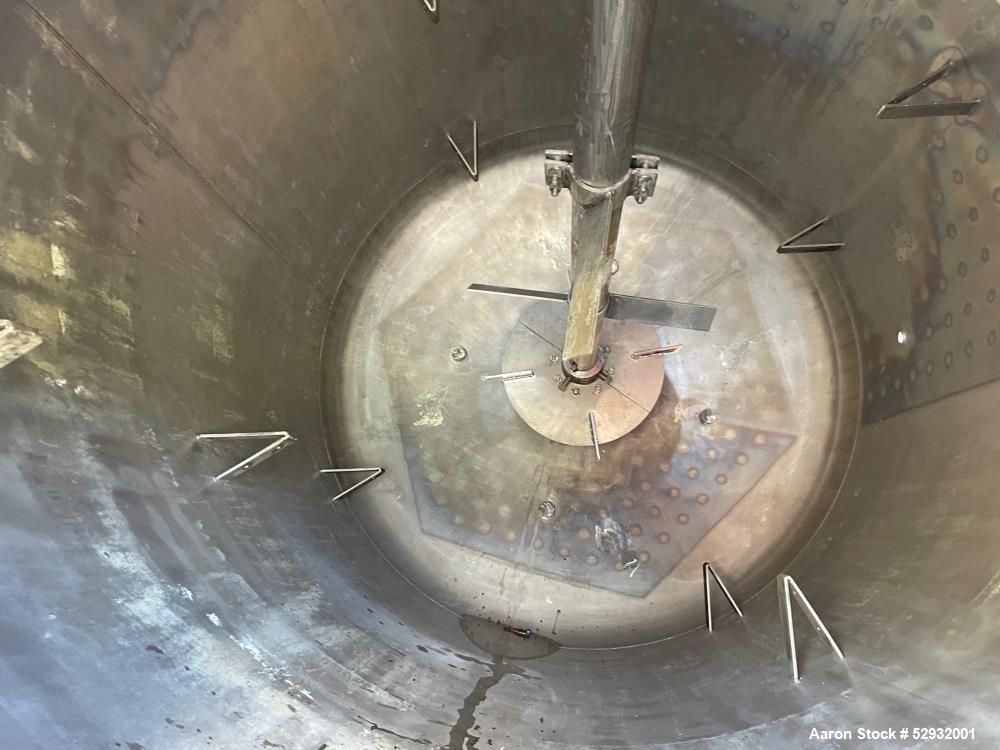 Used Norwalk Fabricators Inc Agitated Reactor, Approximately 1,700 Gallons, 316L Stainless Steel, Vertical. Approximate 6' diameter x 7' straight side. Dished top and bottom. Internal rated 60 psi / ...