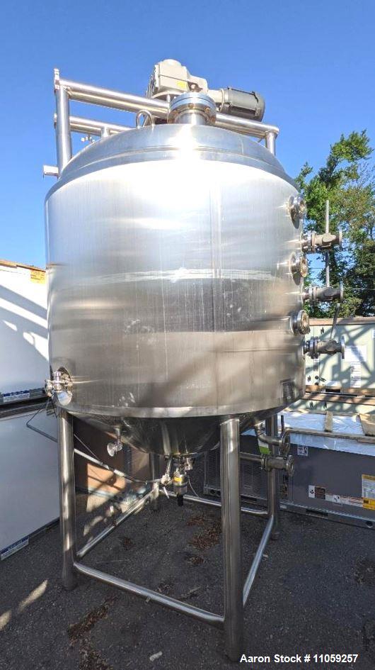 Used- 1000 Gallon APV Jacketed Vacuum Processor / Kettle with Sweep Mixer Scrape