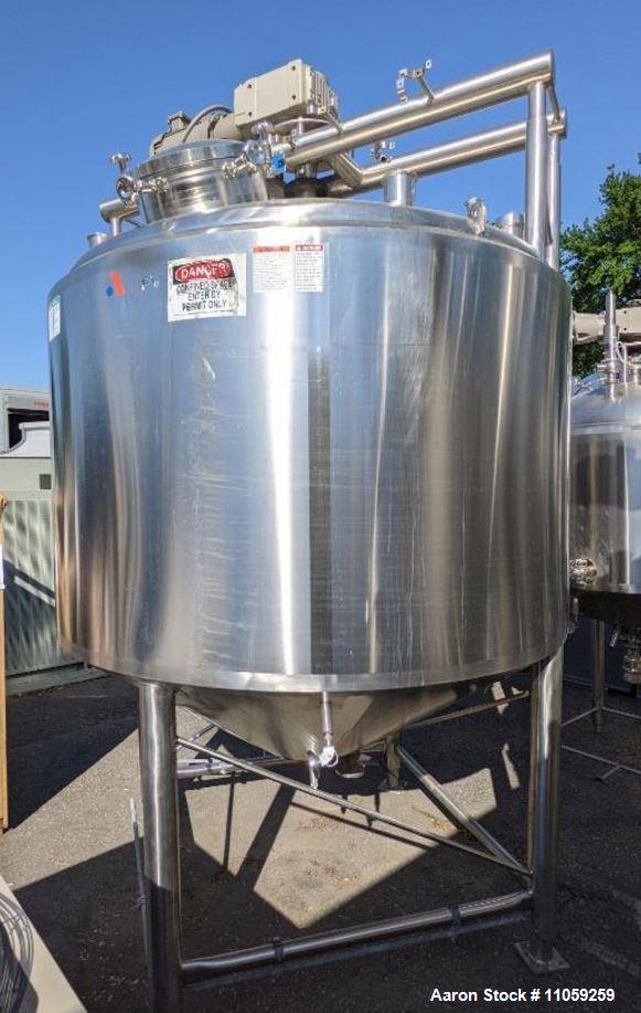 Used- 1500 Gallon APV Jacketed Processor / Kettle with Sweep Mixer Scrape Surfac