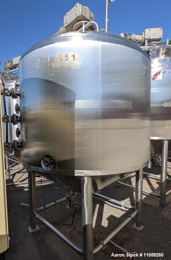 Used- 1000 Gallon APV Jacketed Processor / Kettle with Sweep Mixer Scrape Surfac