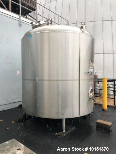 Used Approximately 2,000 Gallon T316L Stainless Steel Jacketed Pressure Vessel