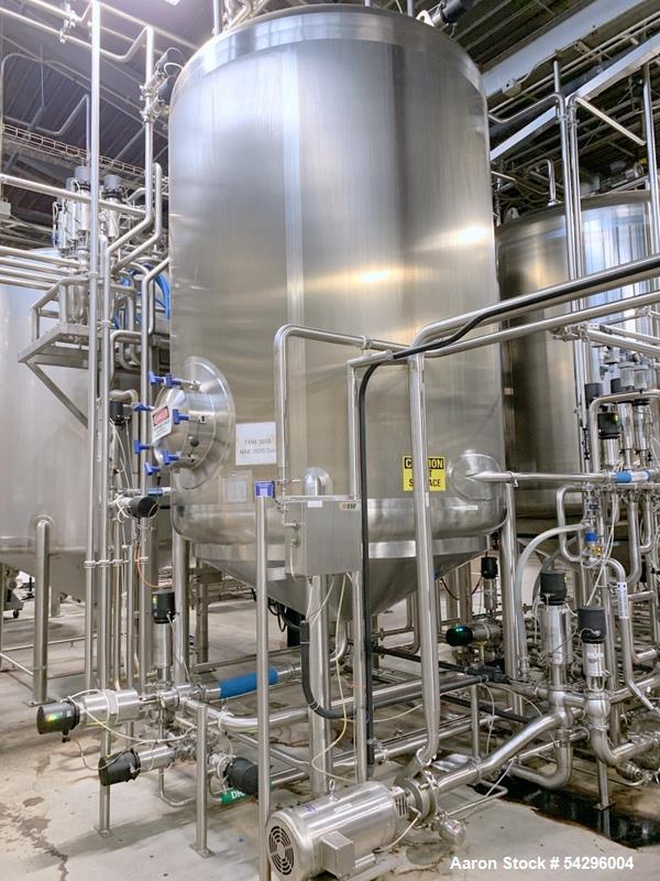 2,600 Gallon Feldmeier Stainless Steel Jacketed Mixing Tank with Sweep Agitator