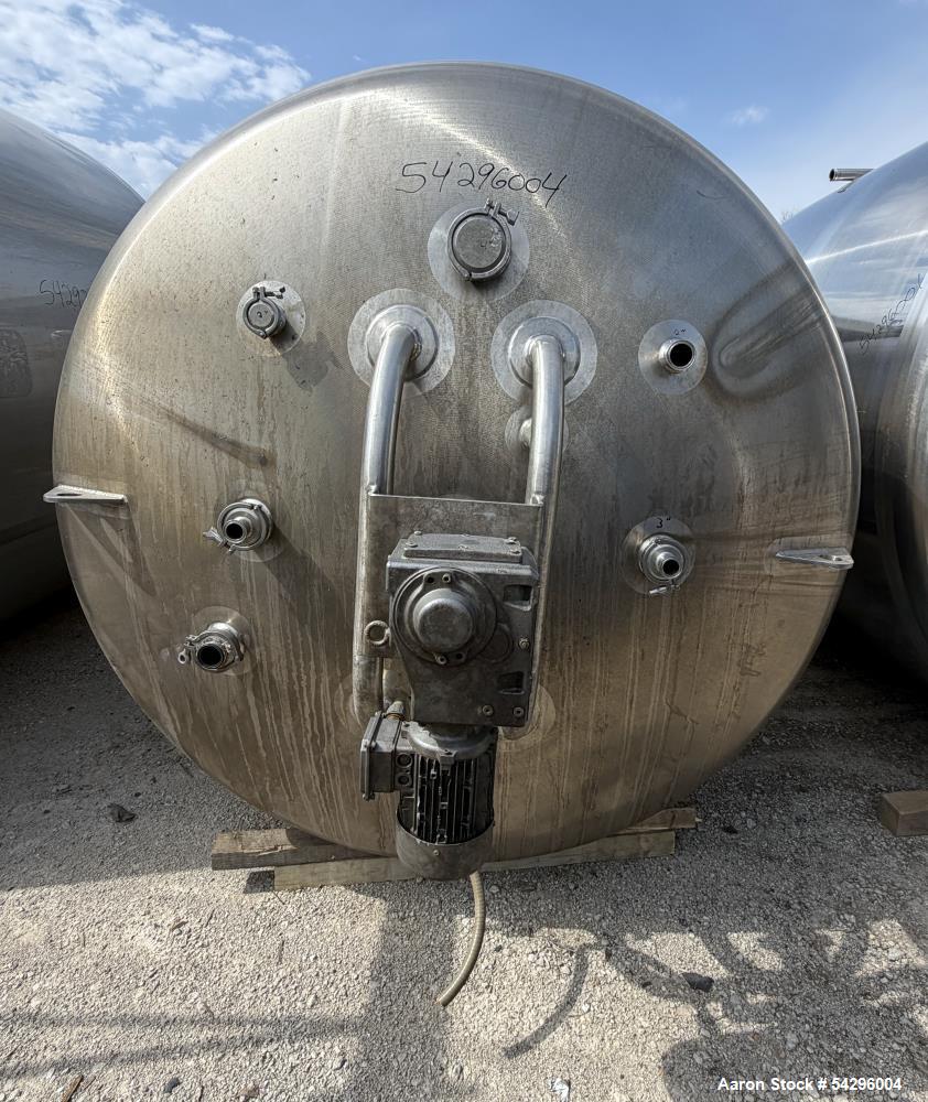 2,600 Gallon Feldmeier Stainless Steel Jacketed Mixing Tank with Sweep Agitator