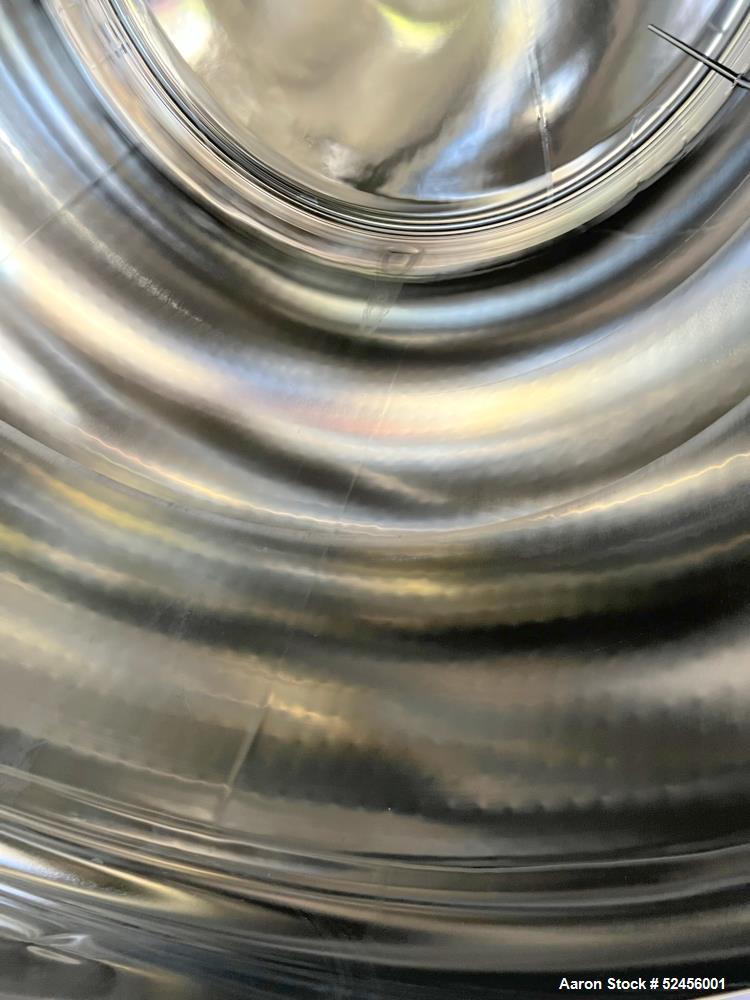 Used Mueller 2,641 Gallon (10,000 Liter) Reactor, Model F, 316L Stainless Steel, Vertical. 90" Diameter x 90" straight side, dished top and bottom. Internal rated 50 psi/Full Vacuum at -7 to 300 degr...