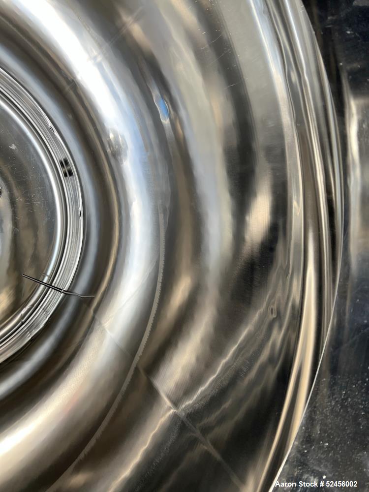 Used Mueller Reactor, 2,641 Gallon (10,000 Liter), Model F, 316L Stainless Steel, Vertical. 90" Diameter x 90" straight side, dished top and bottom. Internal rated 50 psi/Full Vacuum at -7 to 300 deg...