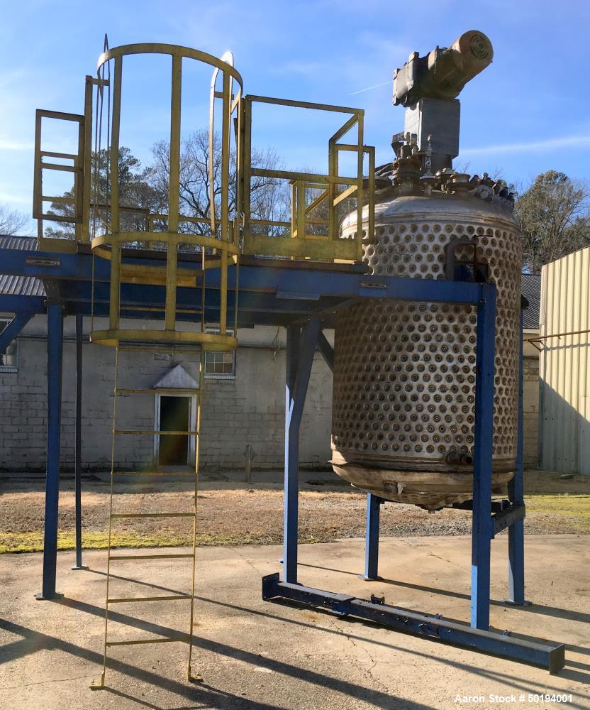 Used Pfaudler Reactor, 1,000 Gallon