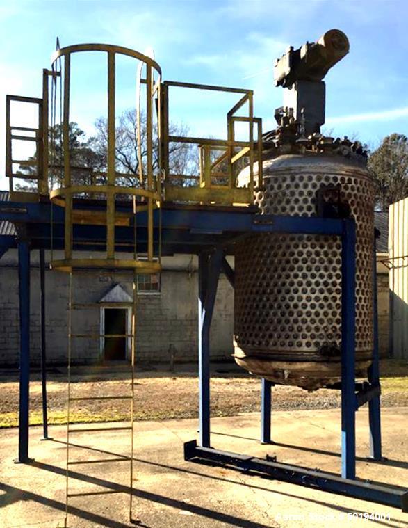 Used Pfaudler Reactor, 1,000 Gallon