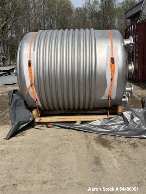 Unused Tolan Machinery 1,400 Gallon 316L Stainless Steel Reactor | FV/75 PSI Jacketed Vessel