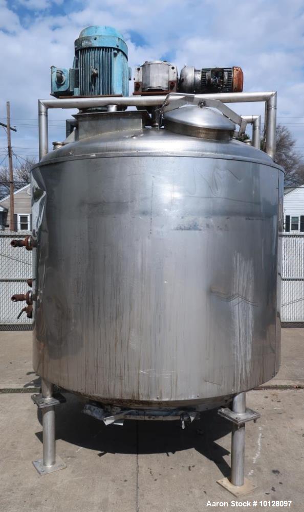 Used Vendome 1,400 Gallon Stainless Steel Processor | Dual Agitation | Jacketed | 100 PSI |