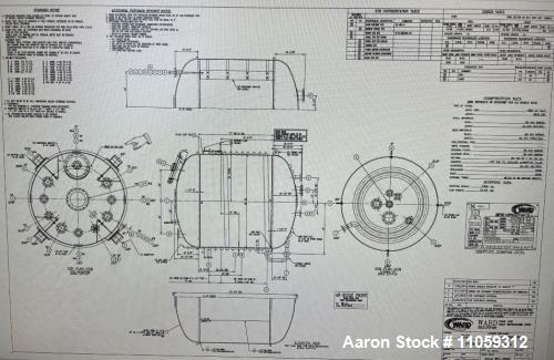 Ward- 3000 Gallon Alloy 20 Reactor with half pipe jacket.