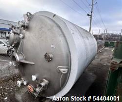 Used DCI Jacketed Tank.  2,246 Gallon. 316 L Stainless steel.