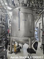 Used Sharpsville Container 2,000 Gallon Reactor (V700) – 316L Stainless Steel, Jacketed, Vertical
