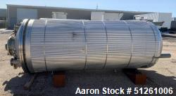 Used- Stainless Steel Fabrication Inc. Reactor, 2,000 Gallon