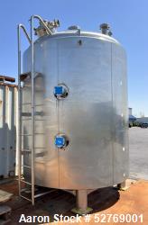 Used- Stainless Steel Fabrication Reactor, 3,000 Gallon, 316 Stainless Steel.  Vertical, 95" diameter x 114" straight side. ...