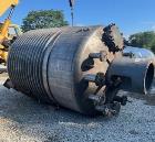Used – 3,000 Gallon T316 Stainless Steel Half Pipe Coil Jacketed Reactor – 25 HP Agitator, Norwalk Fab