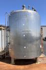 Used- Stainless Steel Fabrication Reactor, 3,000 Gallon, 316 Stainless Steel.  Vertical, 95