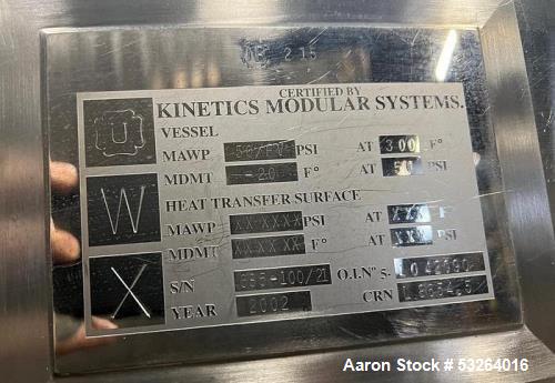 Kinetics Modular Systems 550 Gallon Reactor
