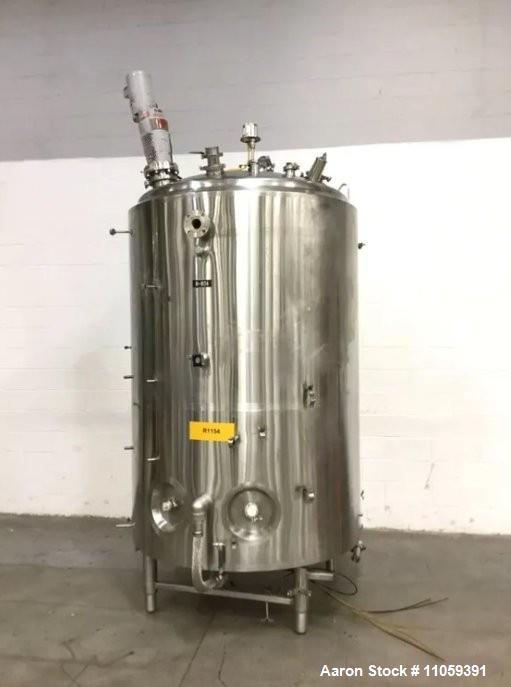 Used DCI 3,000L (792 Gallon) Sanitary Stainless Steel Jacketed Reactor/Fermenter – 30 PSI / FV with Agitator