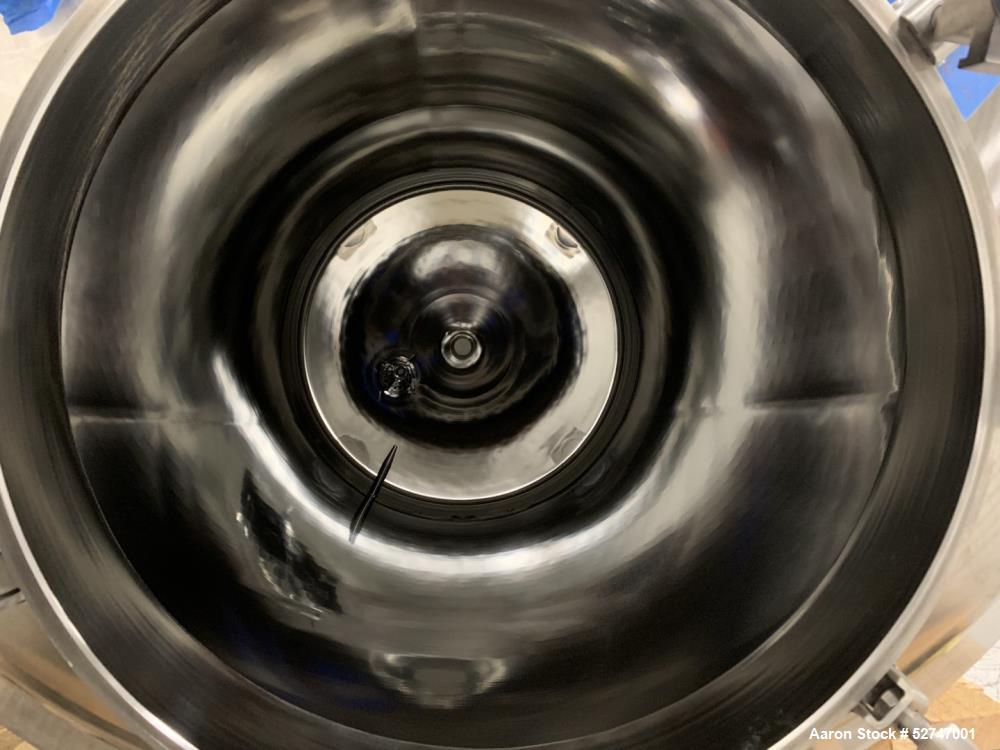 Used Feldmeier 3,200 Liter (845 Gallon) Reactor, 316L Stainless Steel, Vertical. Approximately 54" diameter x 88" straight side. Dished top and bottom. Internal rated 45 psi and full vacuum at -20 to...