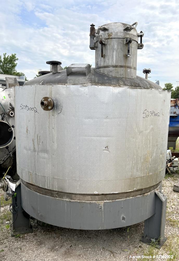 Used Imperial Steel 900 Gallon Reactor – 304 Stainless Steel, 60 PSI