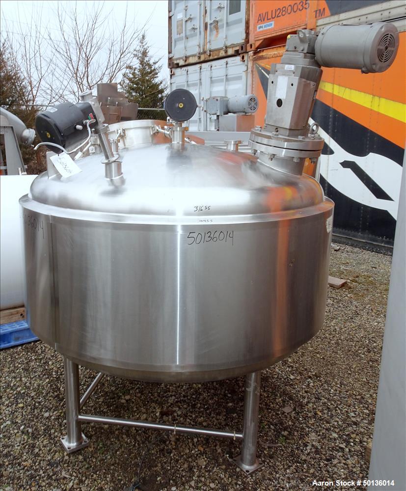 Used Letsch Reactor, Approximate 650 Gallon, 316L Stainless Steel