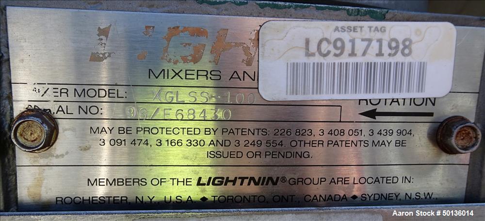 Used Letsch Reactor, Approximate 650 Gallon, 316L Stainless Steel