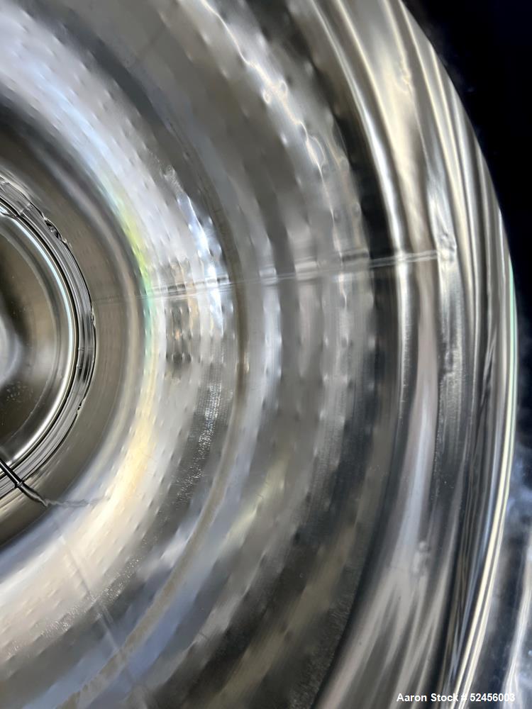 Used Mueller Reactor, 792 Gallon (3,000 Liter), Model F, 316L Stainless Steel, Vertical. 54" Diameter x 75" straight side, dished top and bottom. Internal rated 50/Full Vacuum psi at -7 to 300 degree...