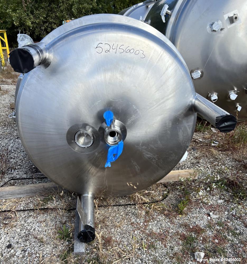 Used Mueller Reactor, 792 Gallon (3,000 Liter), Model F, 316L Stainless Steel, Vertical. 54" Diameter x 75" straight side, dished top and bottom. Internal rated 50/Full Vacuum psi at -7 to 300 degree...