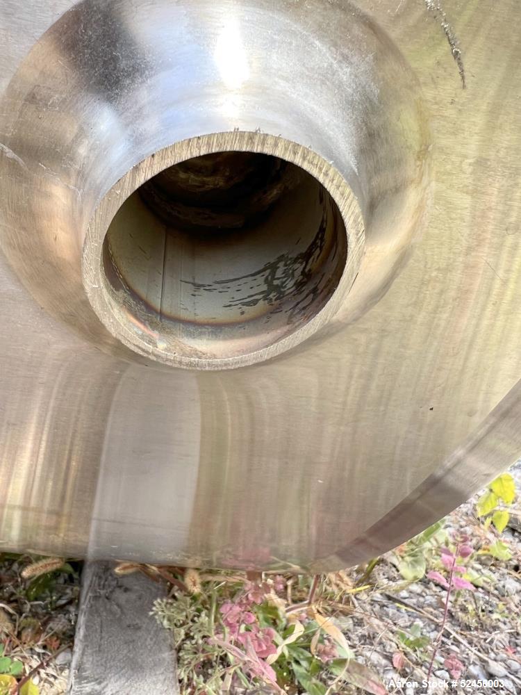 Used Mueller Reactor, 792 Gallon (3,000 Liter), Model F, 316L Stainless Steel, Vertical. 54" Diameter x 75" straight side, dished top and bottom. Internal rated 50/Full Vacuum psi at -7 to 300 degree...