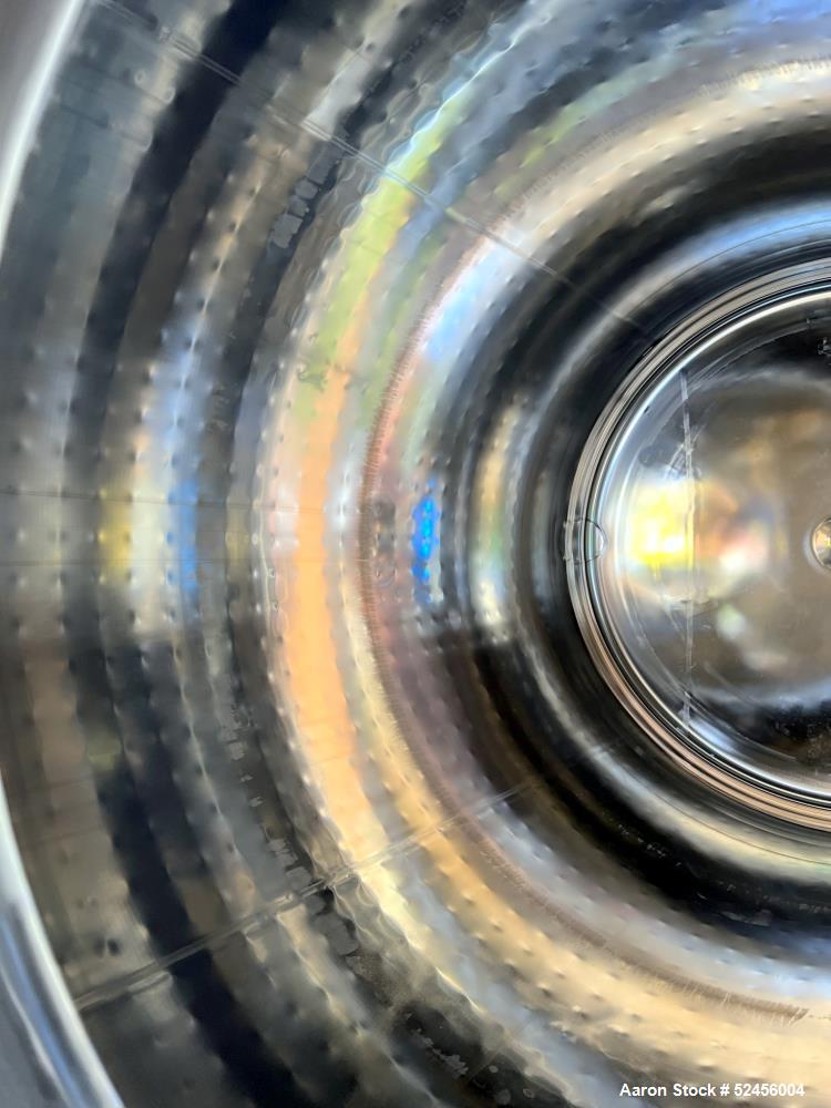 Used Mueller Jacketed Buffer Prep Tank, 792 Gallon (3,000 Liter), Model F, 316L Stainless Steel, Vertical. 54" Diameter x 75" straight side, dished top and bottom. Internal rated 50/Full Vacuum psi a...