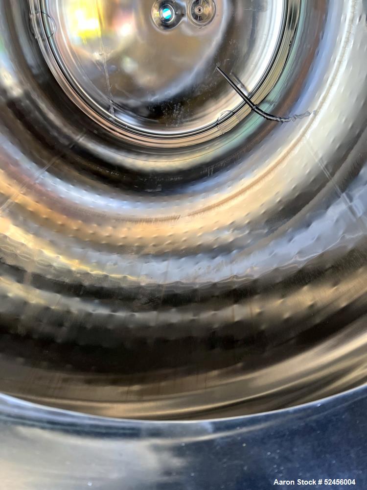 Used Mueller Jacketed Buffer Prep Tank, 792 Gallon (3,000 Liter), Model F, 316L Stainless Steel, Vertical. 54" Diameter x 75" straight side, dished top and bottom. Internal rated 50/Full Vacuum psi a...