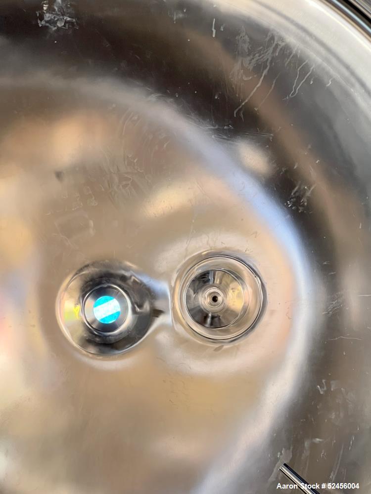 Used Mueller Jacketed Buffer Prep Tank, 792 Gallon (3,000 Liter), Model F, 316L Stainless Steel, Vertical. 54" Diameter x 75" straight side, dished top and bottom. Internal rated 50/Full Vacuum psi a...