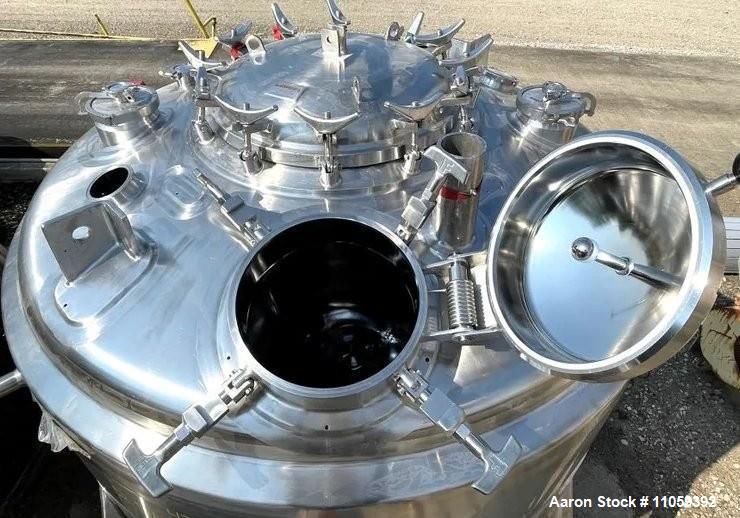 Used Mueller 2,500 Liter (660 Gallon) 316L Sanitary Jacketed Reactor/Fermenter – 51.5 PSI / FV, Inconel Jacket