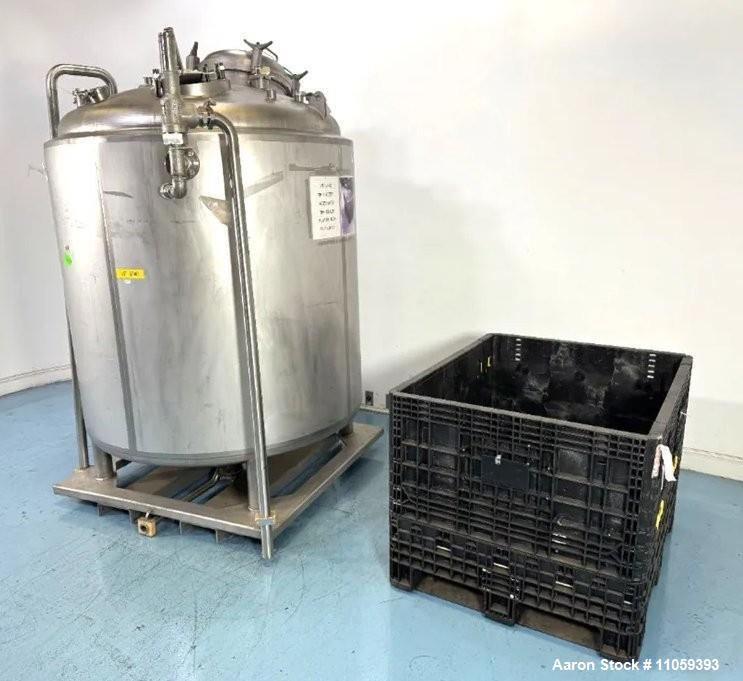 Used Precision Stainless 2,000 Liter (528 Gallon) 316L Sanitary Reactor/Fermenter – 51 PSI / FV, 5 HP Mixer
