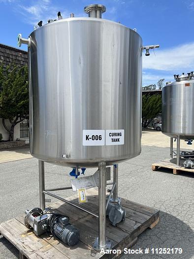 Used-T&C Stainless 2,800 Liter (740 Gallon) 316L Stainless Steel Agitated Reacto