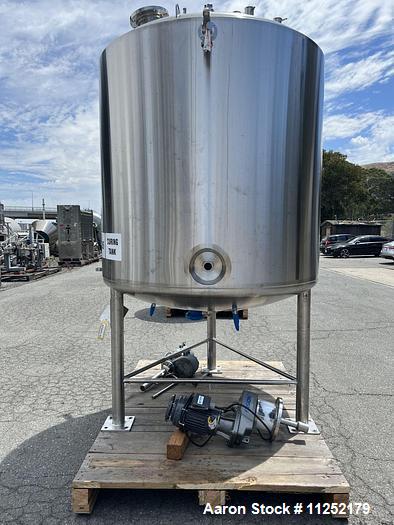 Used-T&C Stainless 2,800 Liter (740 Gallon) 316L Stainless Steel Agitated Reacto