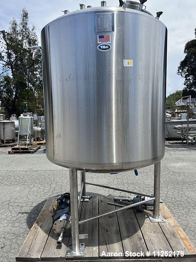 Used-T&C Stainless 2,800 Liter (740 Gallon) 316L Stainless Steel Agitated Reacto