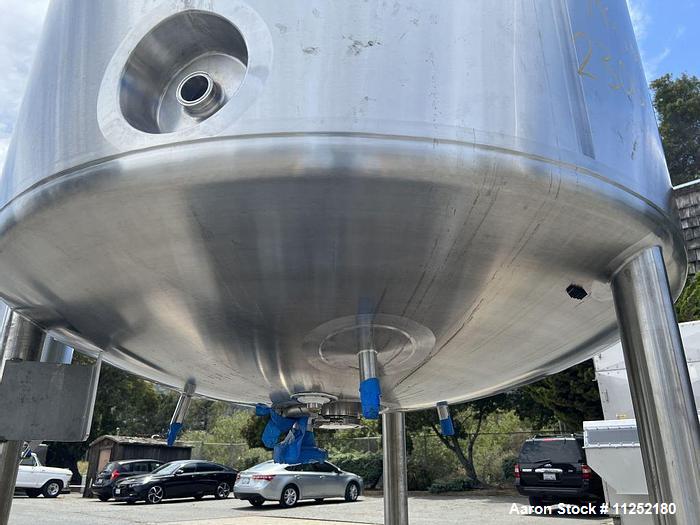 Used T&C Stainless 2,800 Liter (740 Gallon) 316L Stainless Steel Agitated Reacto