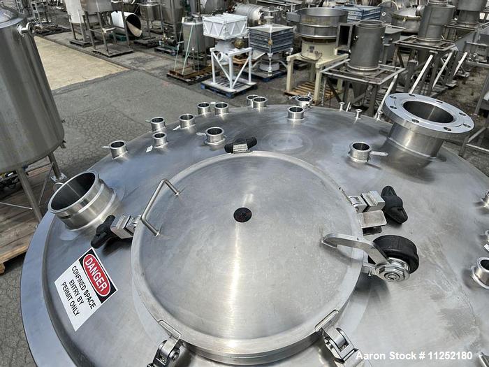 Used T&C Stainless 2,800 Liter (740 Gallon) 316L Stainless Steel Agitated Reacto