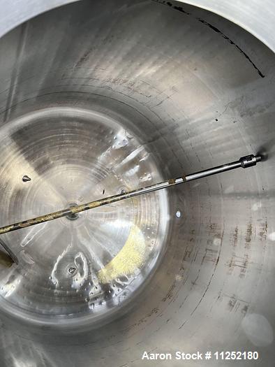 Used T&C Stainless 2,800 Liter (740 Gallon) 316L Stainless Steel Agitated Reacto