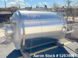  DCI 2500 Liter (660 gallon) Reactor Body. Dished heads, Internal rated 60 psi /FV at  300 degree F,...