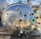 Used Mueller Jacketed Buffer Prep Tank, 792 Gallon (3,000 Liter), Model F, 316L Stainless Steel, Vertical. 54
