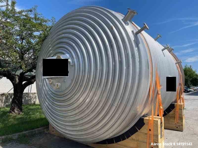Sanitary 316L Stainless Steel Reactor – 12,500-Gallon Capacity with Jacket and Coil